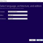 Selection Windows 10 Media Creation Tool