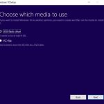 Windows 10 Media Creation Tool for USB flash drive