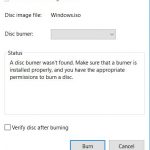Media Creation Tool Disc Burner