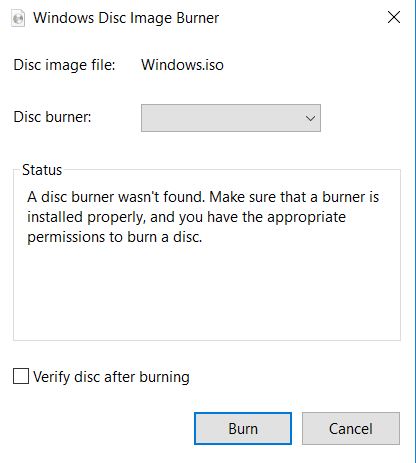 Công cụ burn Windows 10 ISO file