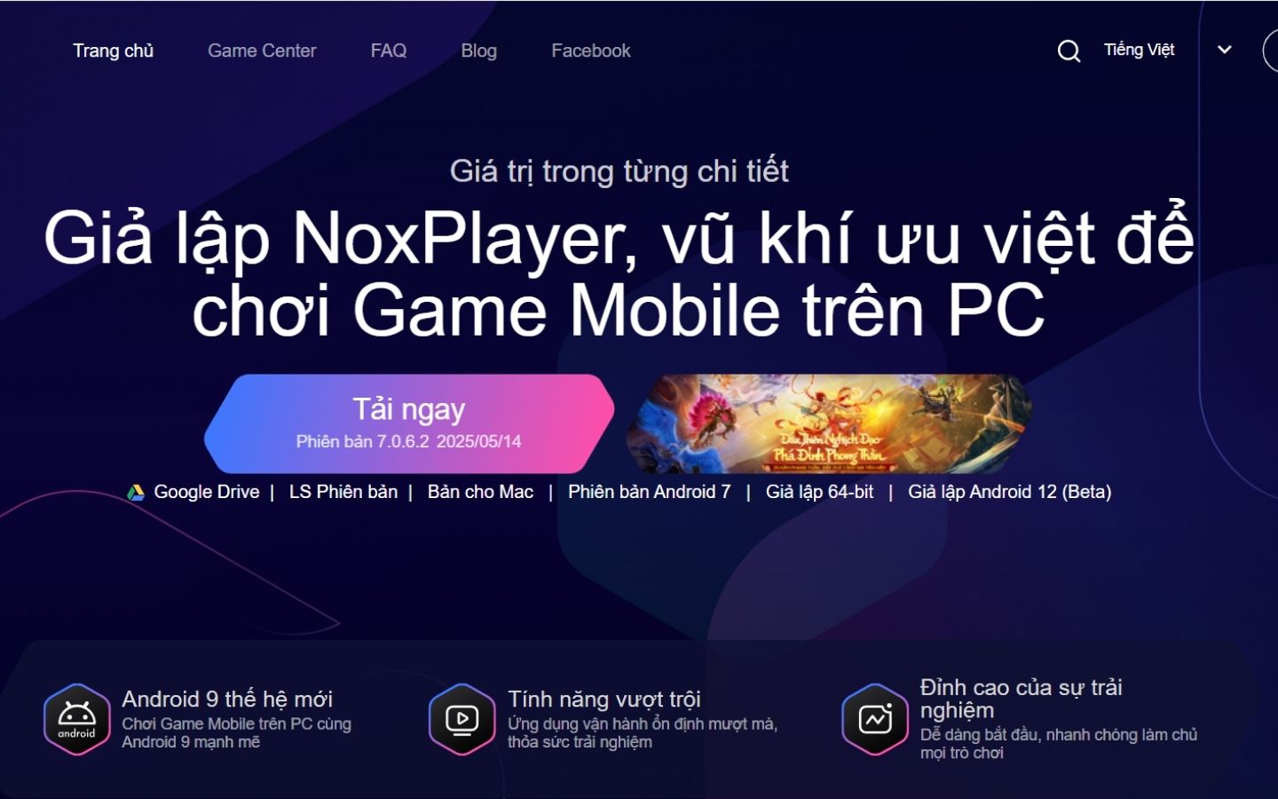 Tải phần mềm giả lập Nox Player. (Nguồn: Internet)