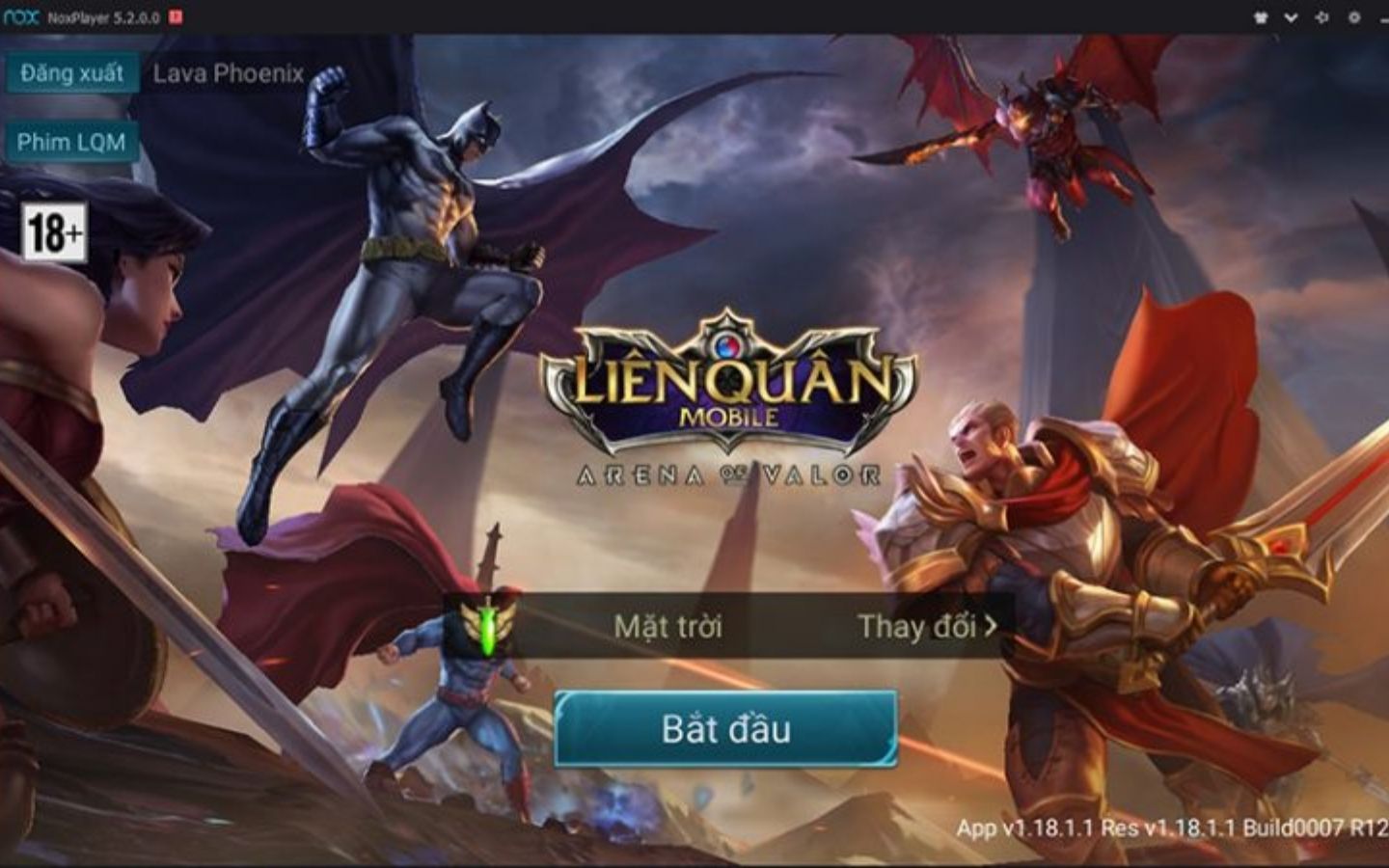 Màn hình giao diện đăng nhập của game Liên Quân Mobile. (Nguồn: Internet)