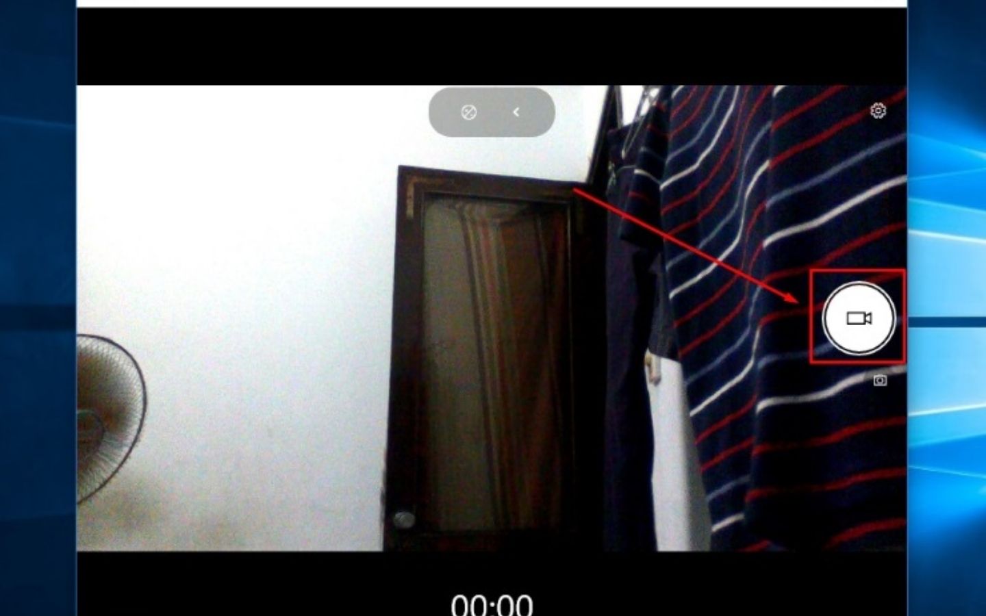  Click vào biểu tượng máy quay để bắt đầu ghi hình.