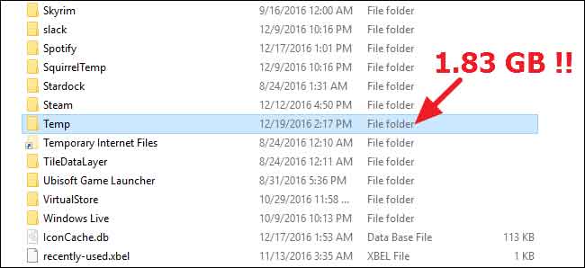 100% Disk Usage-Temp Folder Size