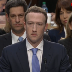 CEO Mark Zuckerberg trong phiên điều trần trước quốc hội Mỹ.