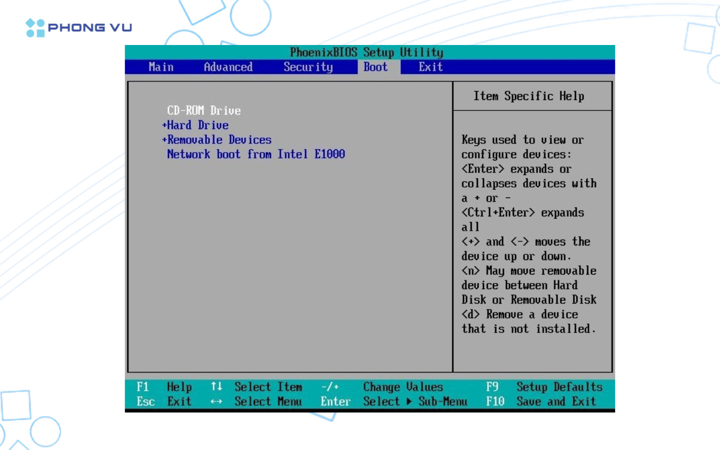 Chọn thiết bị khởi động là USB trong mục Boot Priority