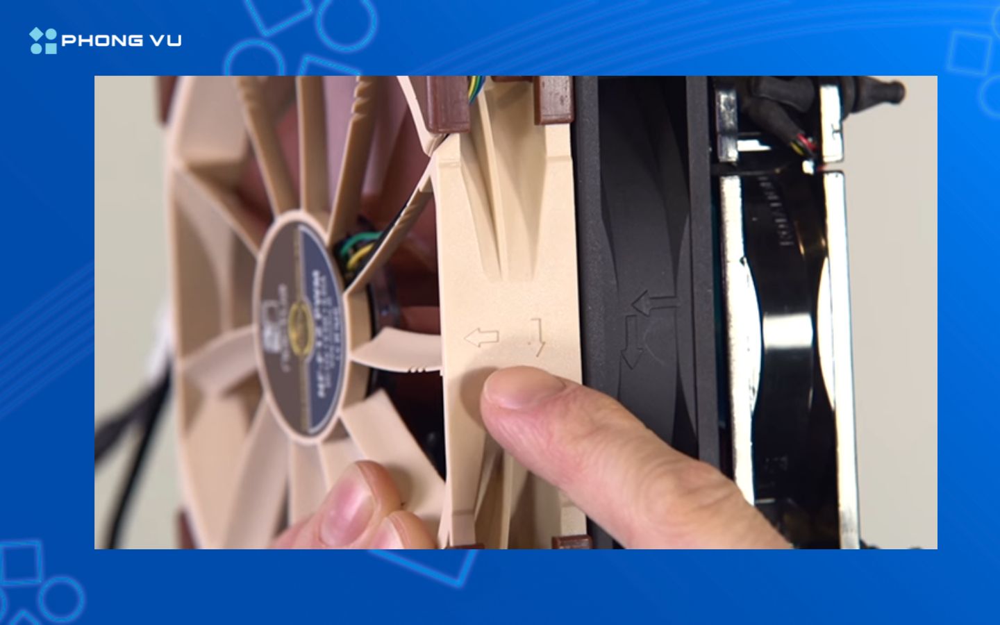 Lắp quạt hút gió phía trước để đưa khí mát vào case
