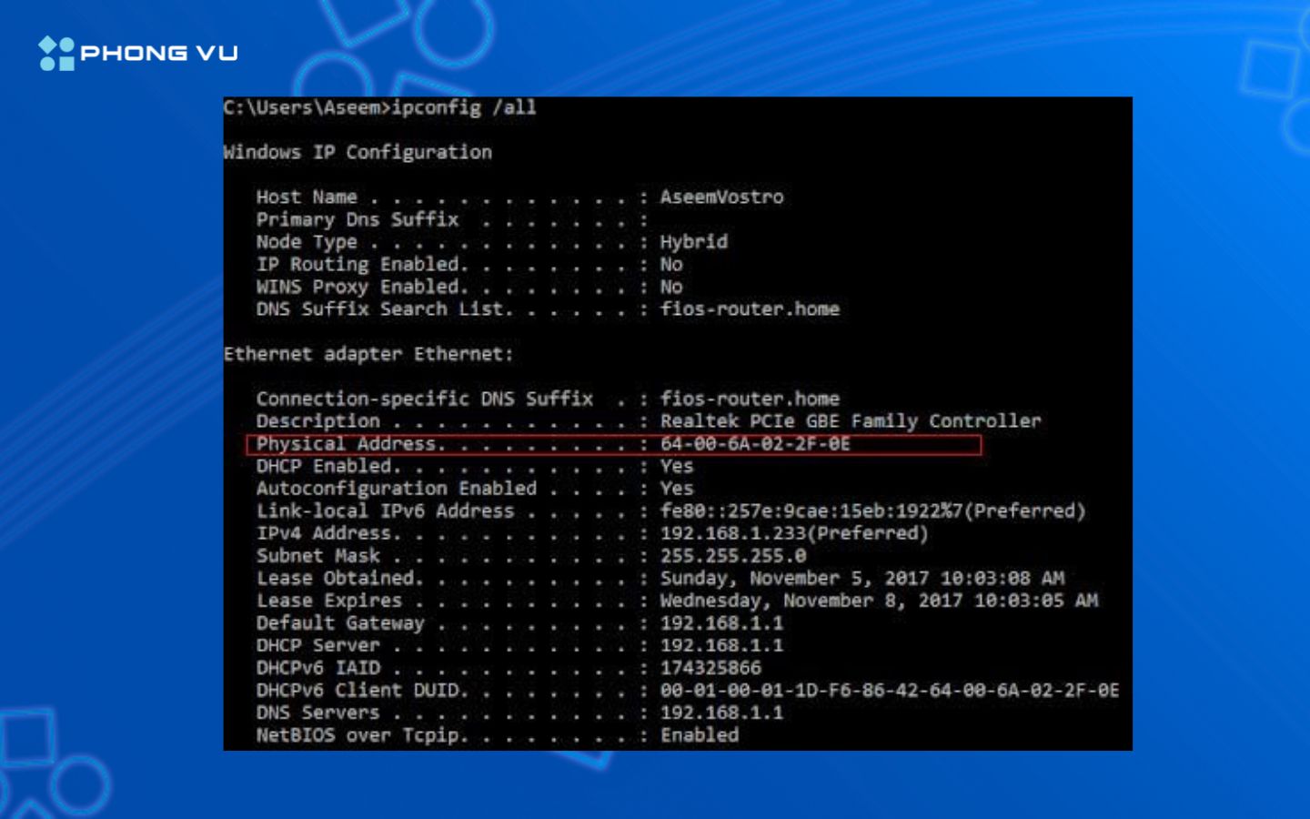 Mở Command Prompt bằng hộp thoại Run hoặc từ menu Start