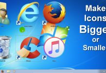 Thay đổi kích thước icon trong windows 10