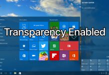 Cách tắt Transparency Effects windows 10
