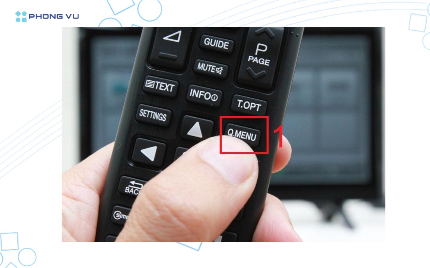 Remote TV với nút Size điều chỉnh tỉ lệ hình ảnh