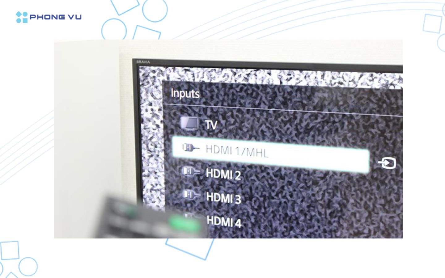 Giao diện chọn cổng HDMI đầu vào trên TV