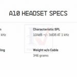 A10 Headset Specs
