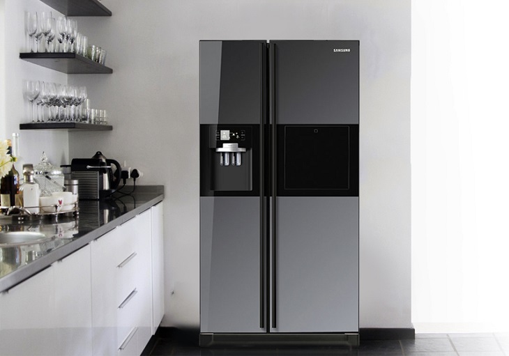 kích thước của tủ lạnh Side by Side Samsung với kich thước đẹp mắt phù hợp với mọi không gian