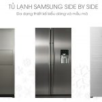 tủ lạnh Side by Side Samsung với mày sắc thiết kế đa dạng