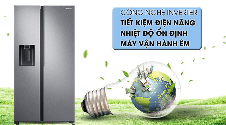 Công nghệ tiết kiệm điện năng Inverter được tich hợp trong tủ lạnh samsung side by side