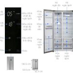 Kích thước tủ lạnh side by side ESE5301AG