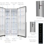 Kích thước tủ lạnh side by side GR-B247JDS: