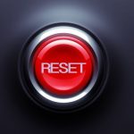 Button isolated on dark background
