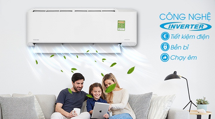 Công nghệ Inverter tích hợp trong máy lạnh giúp tiết kiệm điện năng tiêu thu hiệu quả.