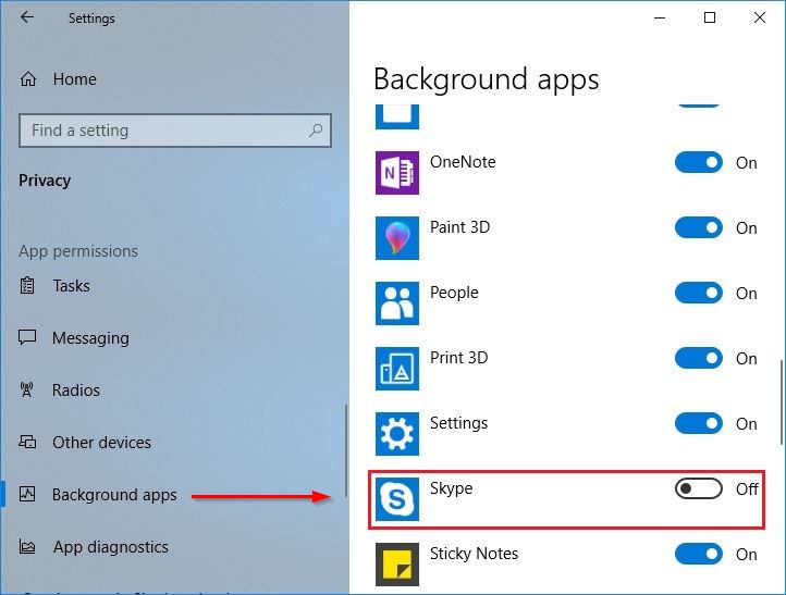 Cách tắt các ứng dụng chạy ngầm trên Windows