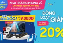 MỪNG KHAI TRƯƠNG, TƯNG BỪNG ƯU ĐÃI CÙNG PHONG VŨ