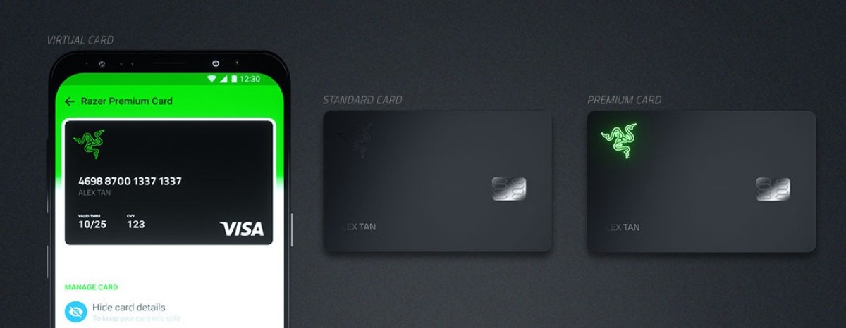 Razer ra mắt thẻ tín dụng phong cách gamer với logo phát sáng