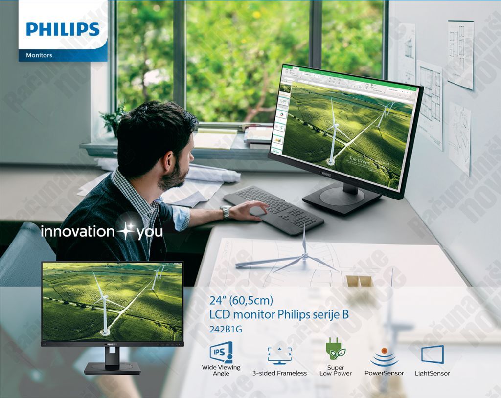 Màn hình Full HD 242B1G 24 mới của Philips - tưởng đơn giản mà thú vị bất ngờ