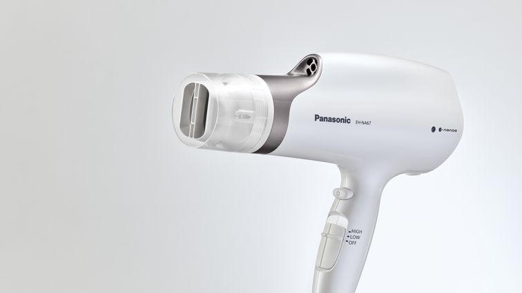 Oscillating hair dryer adds moisture to Panasonic Nanoe
