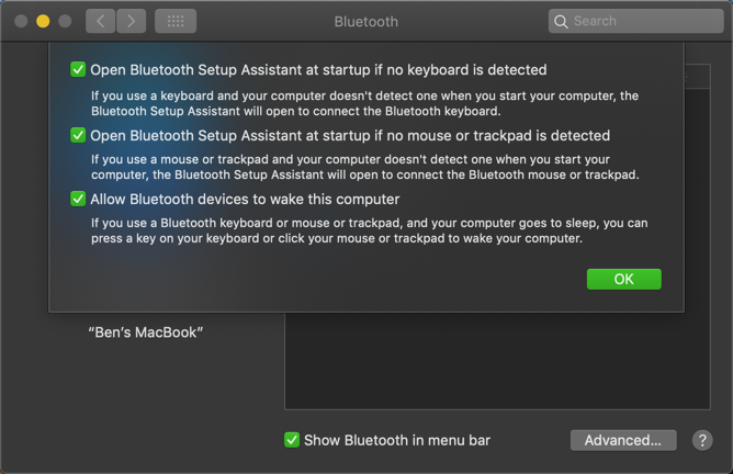 Cài đặt Bluetooth nâng cao cho MacOs