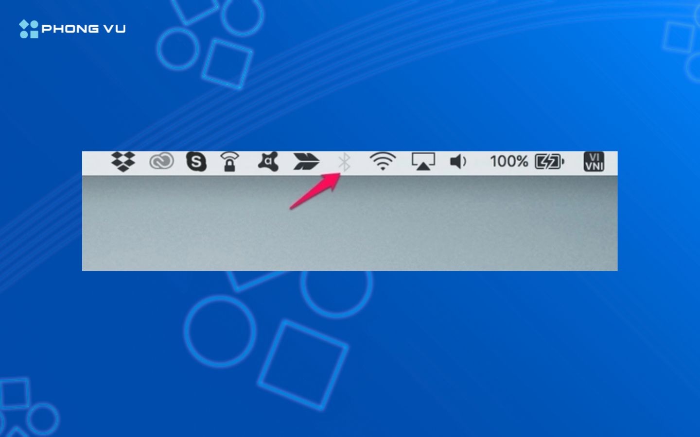 Chọn Bluetooth ngay trên Menu Bar