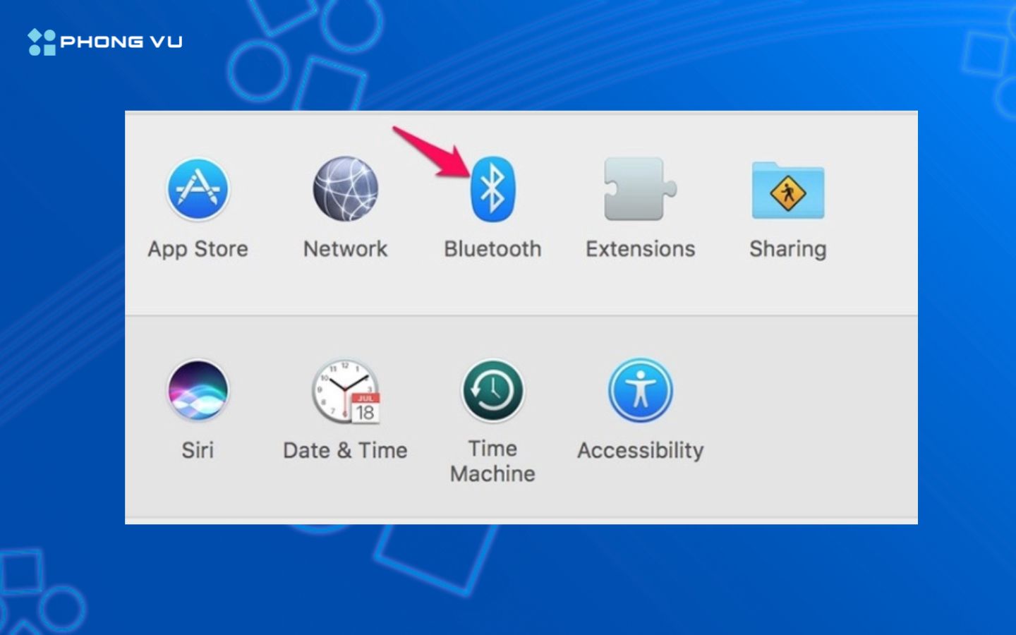 Chọn Bluetooth trong System Preferences 