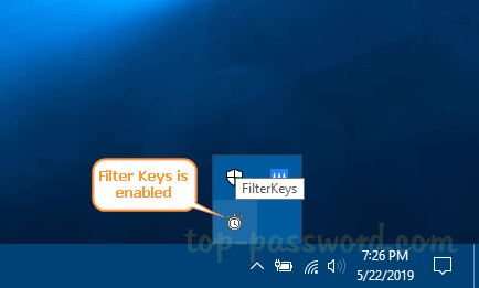 Bàn phím bị khóa di bật filter key
