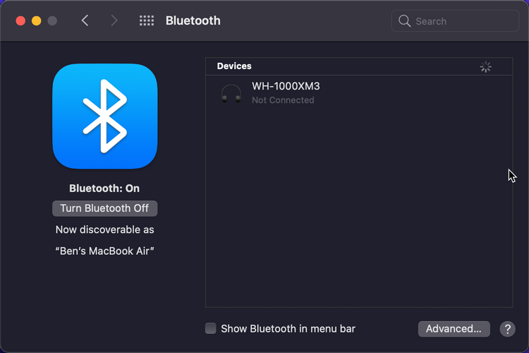 Cách bật Bluetooth trên laptop MacOs