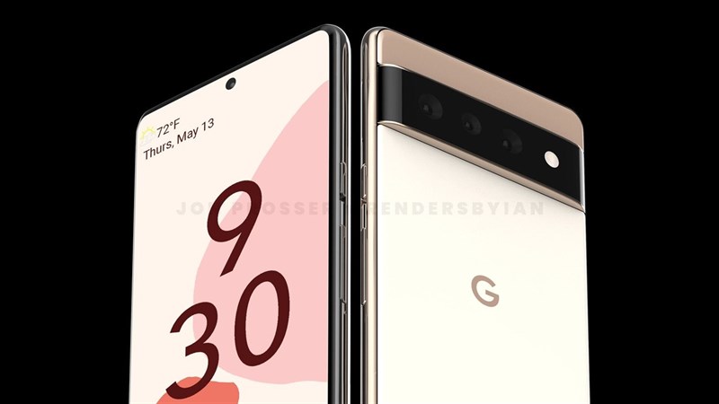 Mặt trước Google Pixel 6 sẽ full màn hình 