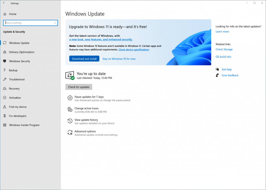 Windows 11 đã được update