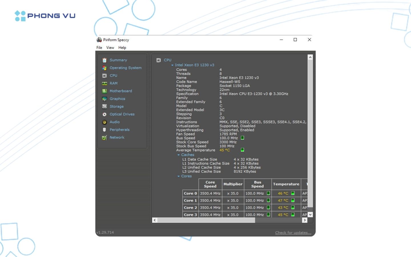 3 cách kiểm tra nhiệt độ laptop chính xác nhất - cách khắc phục CPU bị nóng 4 giao-dien-ung-dung-Speecy
