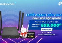 Mua thiết bị mạng TPLink Archer C64, nhận quà sale to!