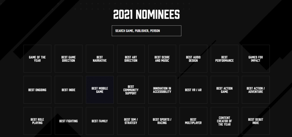 Tất cả các đề cử cho Giải thưởng trò chơi năm 2021 - The Game Awards