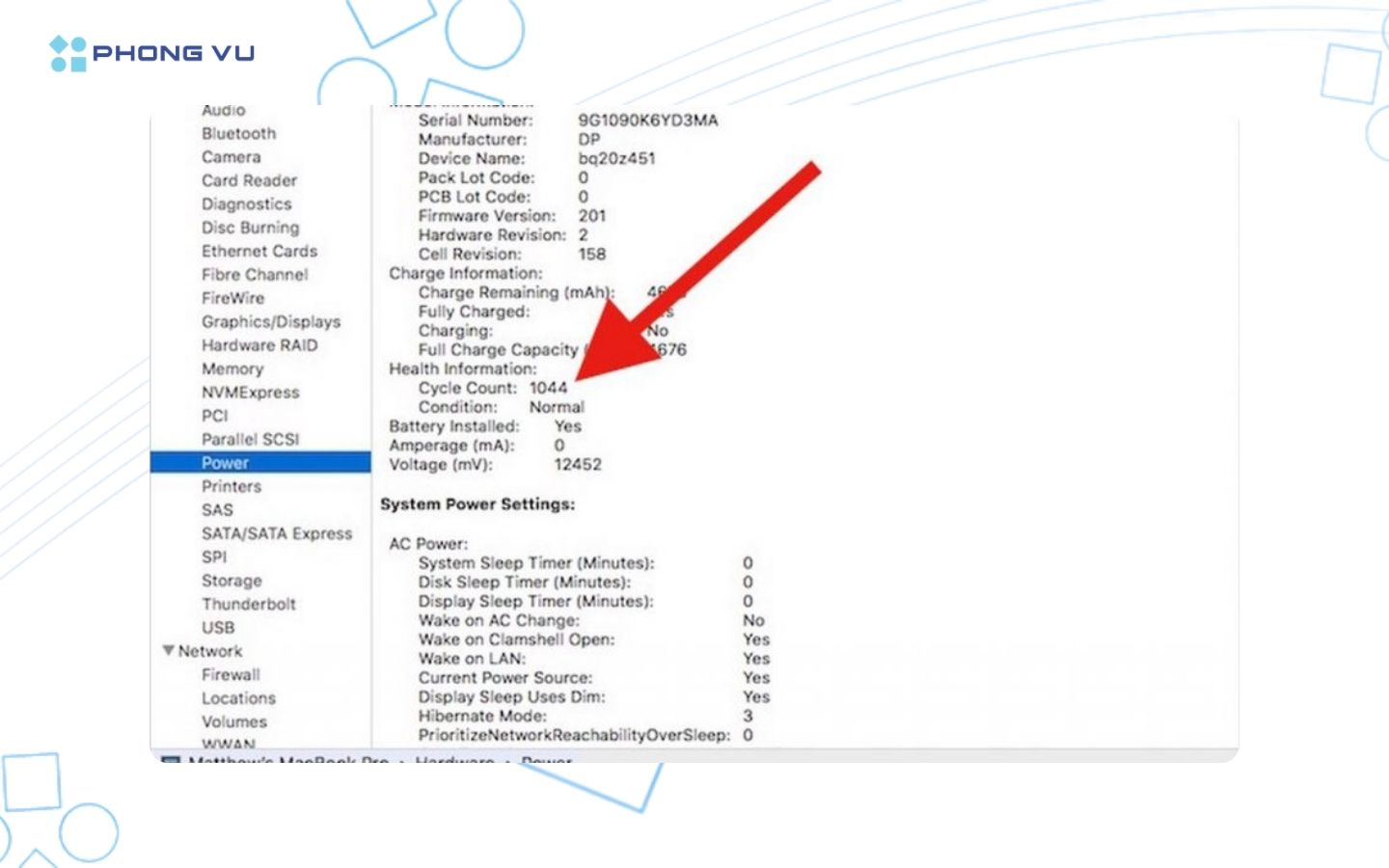 Hệ thống trực tiếp báo tình trạng pin đến người dùng
