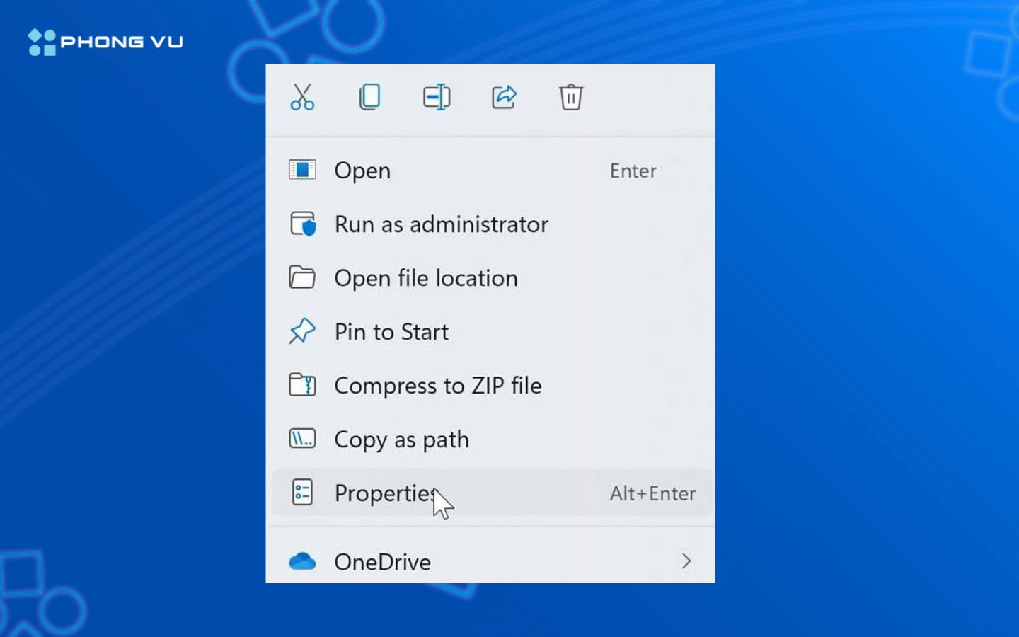 Gán phím tắt để có thể shutdown mà không cần dùng chuột.