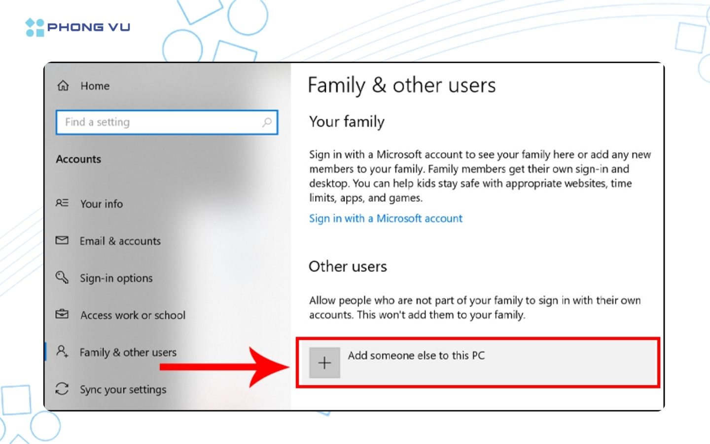 Tạo thêm tài khoản người dùng mới 