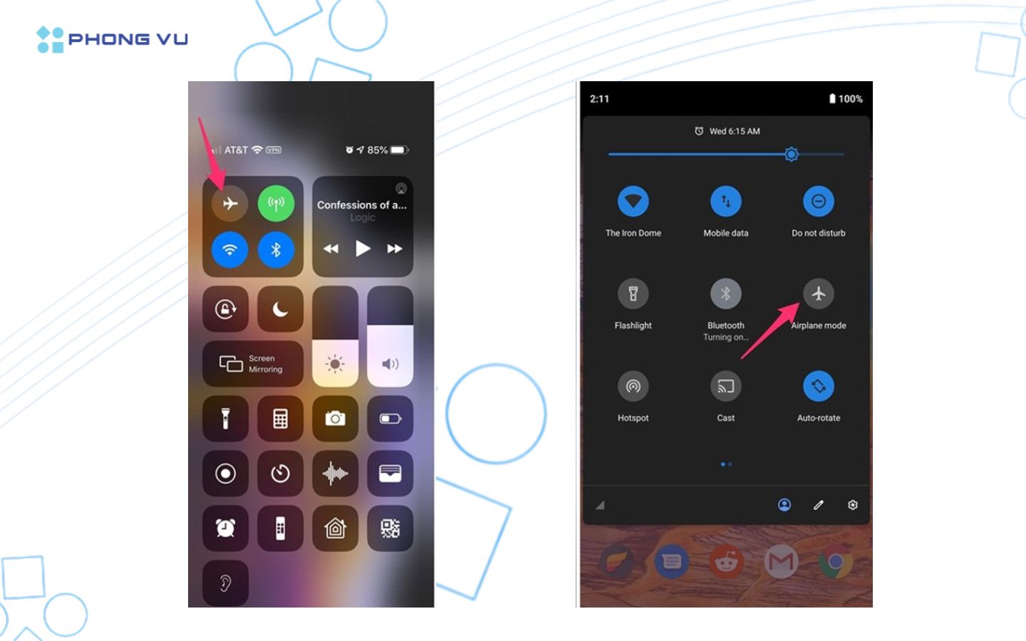 Chuyển sang chế độ máy bay