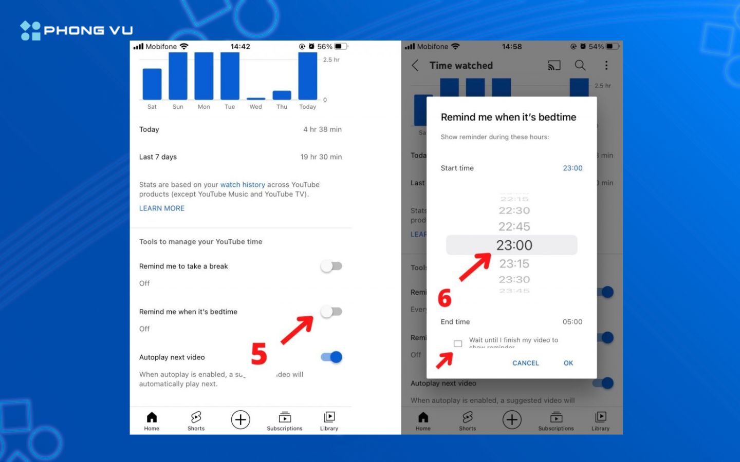 Cách hẹn giờ tắt Youtube tự động trên iOS, Android cực đơn giản 3 Tắt tùy chọn trì hoãn lời nhắc để thông báo hiện đúng giờ đã đặt