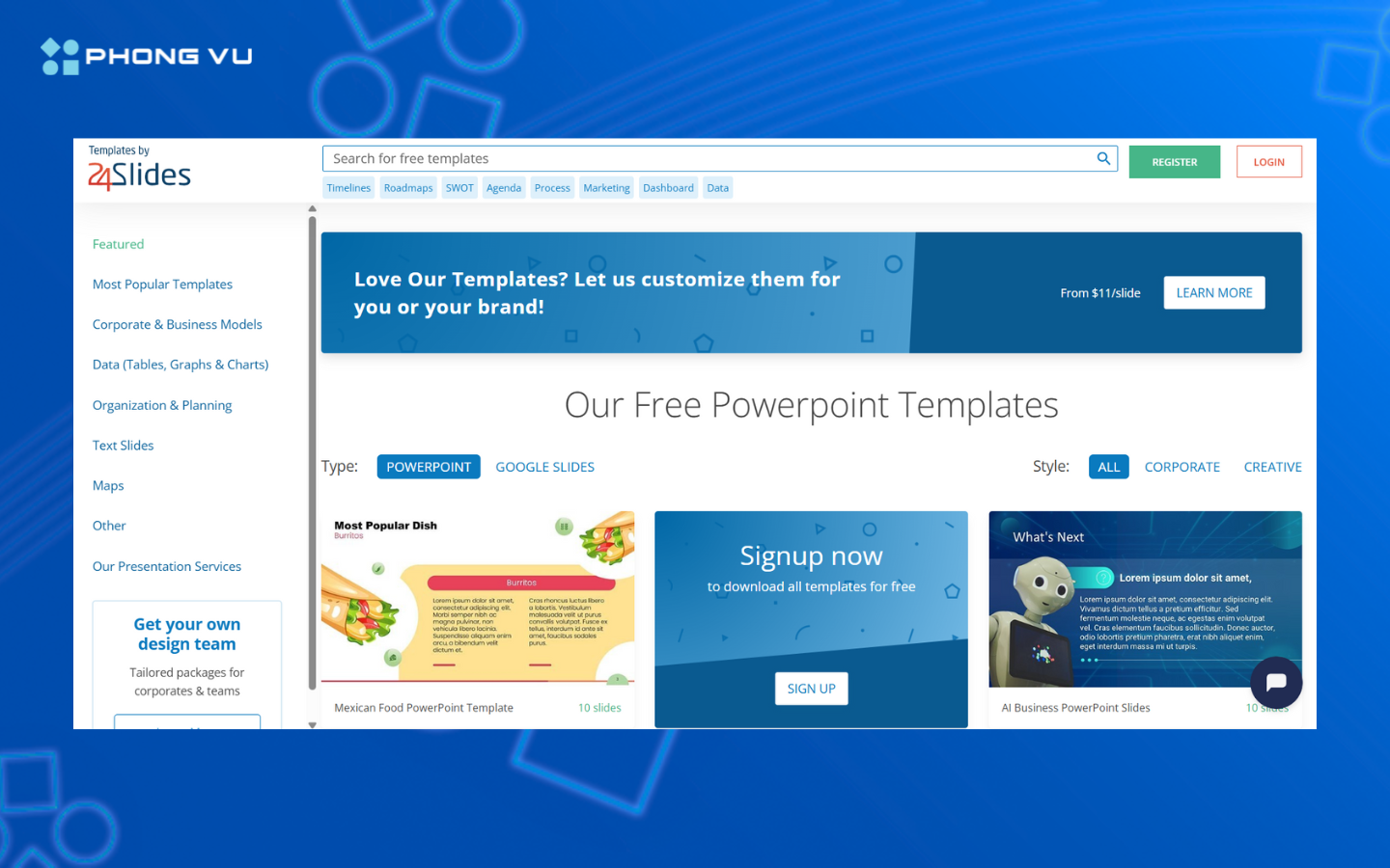 Dịch vụ thiết kế slide theo yêu cầu
