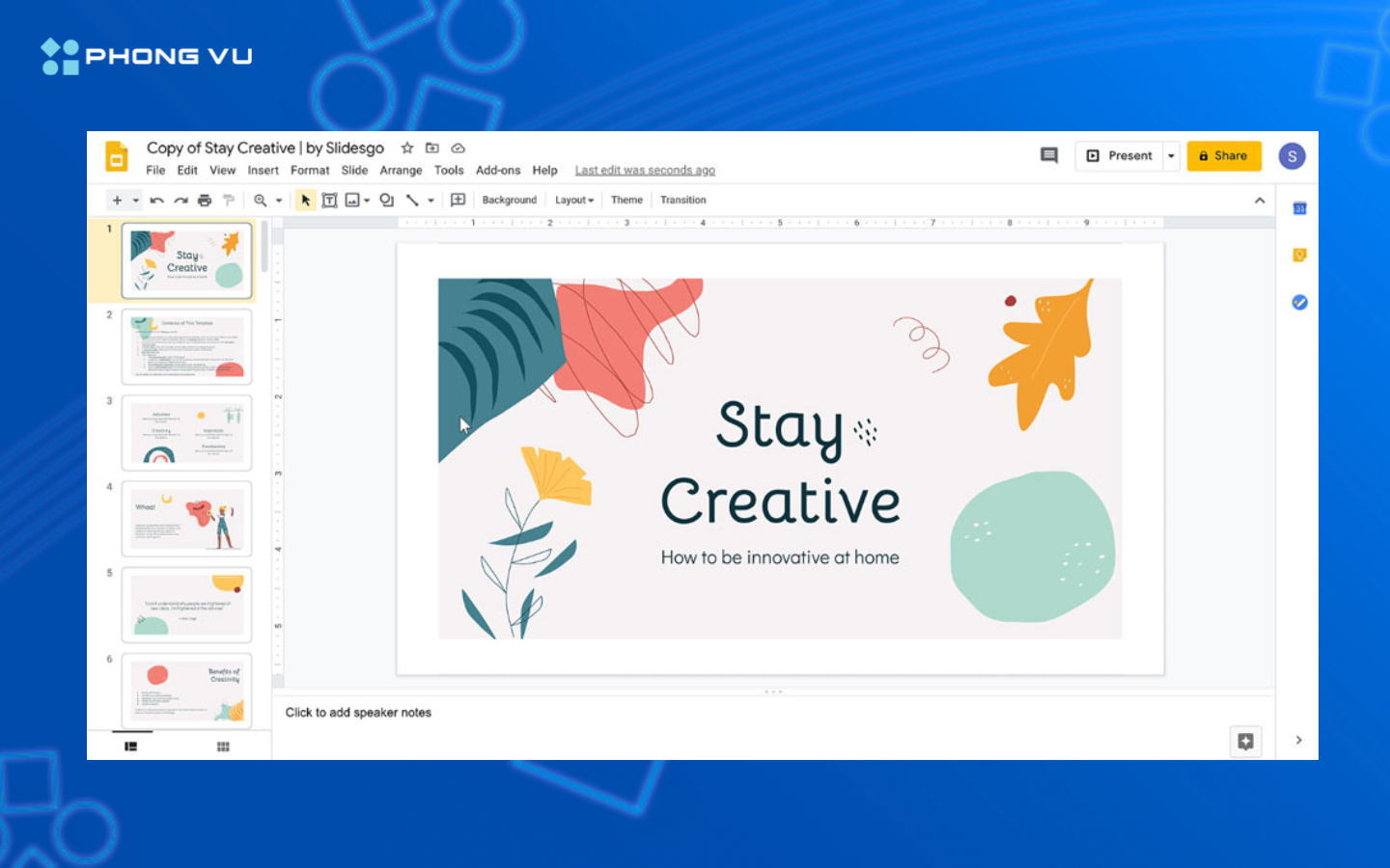 Tạo slide miễn phí, lưu tự động trên Drive
