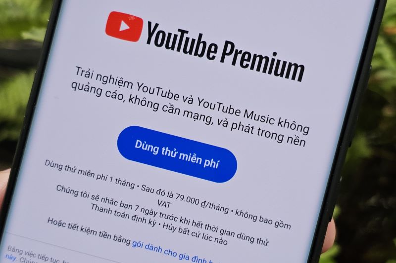 youtube premium teo mat o vietnam