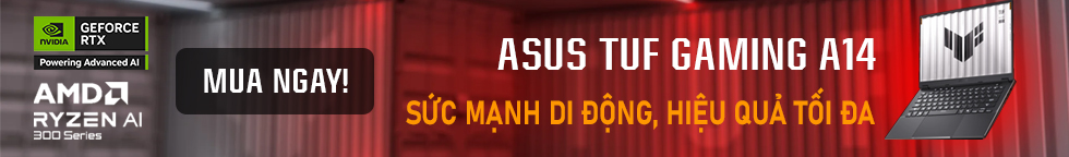 ASUS TUF GAMING A14 Sức mạnh di động, Hiệu quả tối đa.