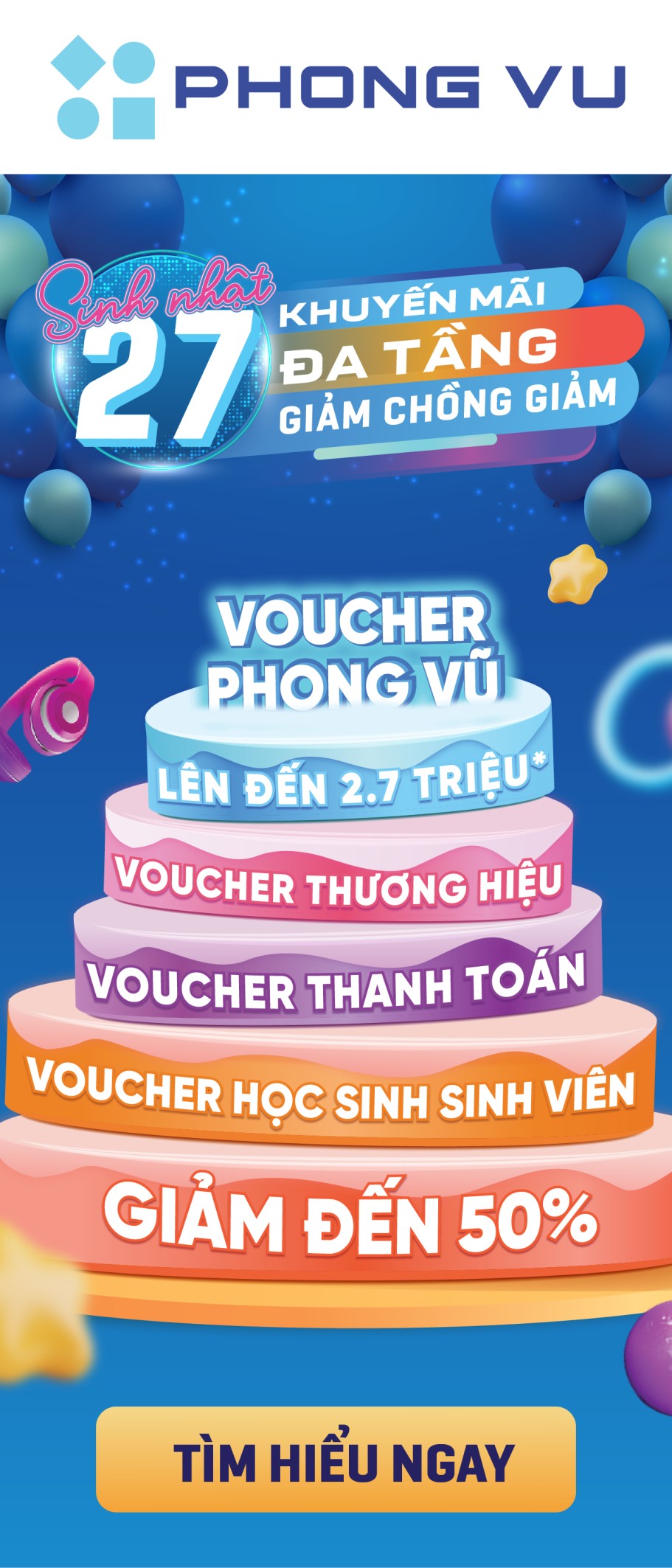 Banner sinh nhật Phong Vũ