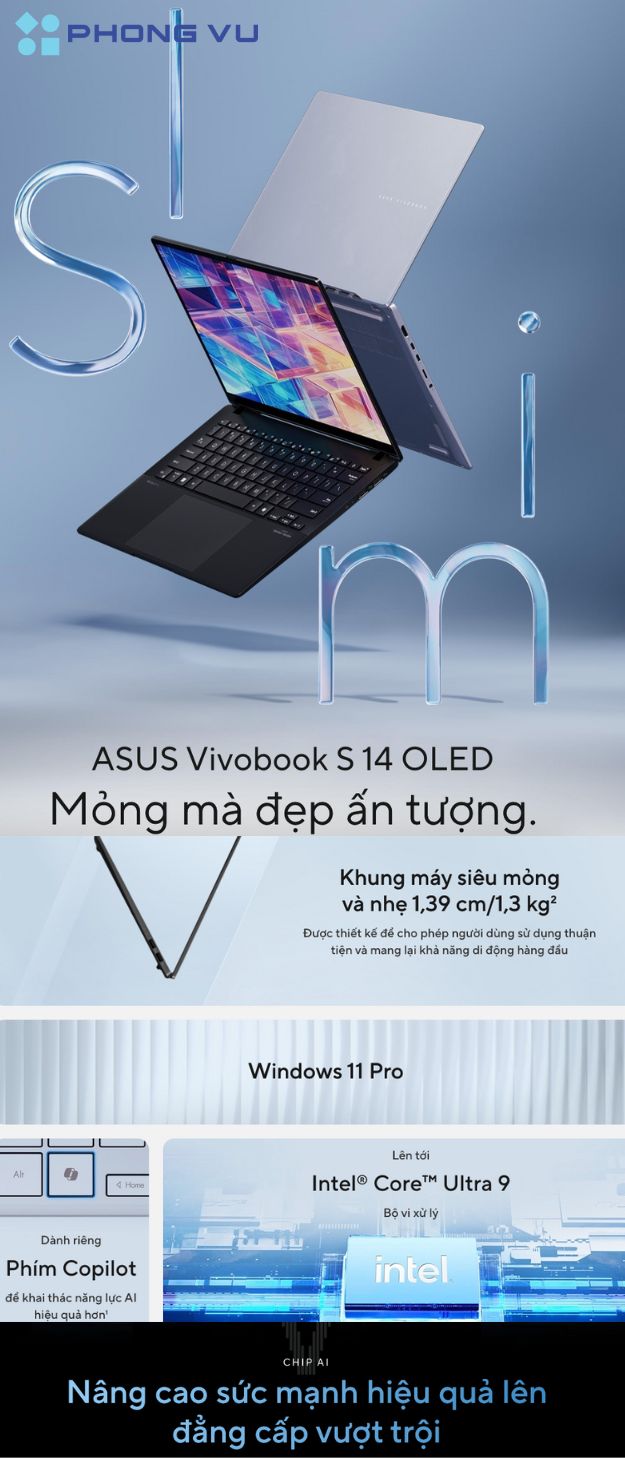 ASUS Vivobook S 14 OLED S5406MA - Phong Vũ